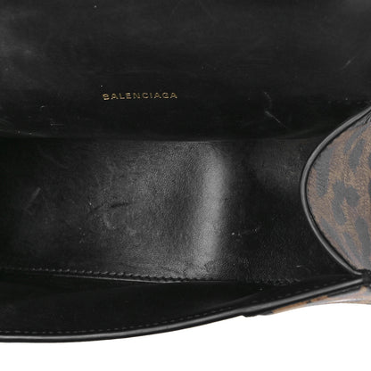 Balenciaga Smooth Calfskin Leopard Print Hourglass Top Handle Bag XS Beige 5 of 15