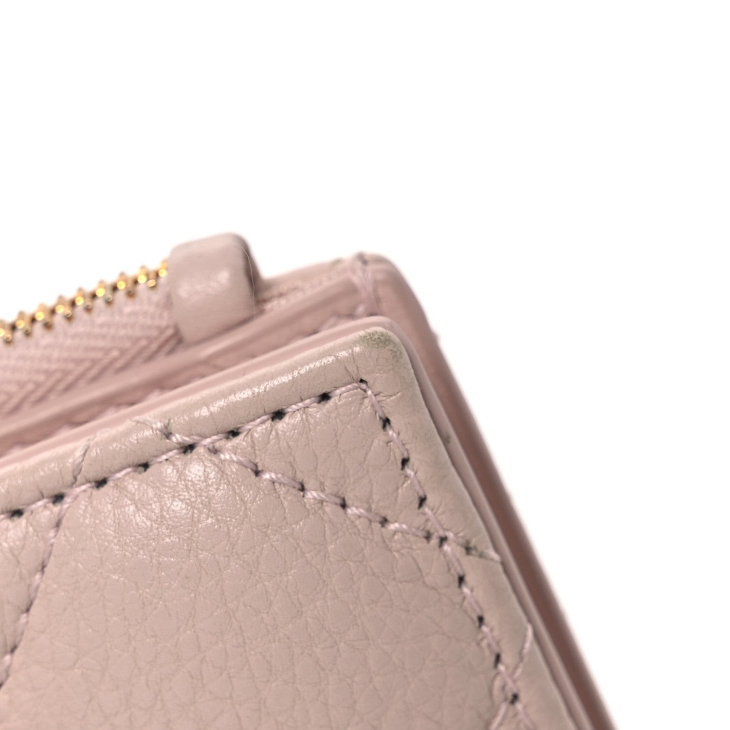 Christian Dior Grained Calfskin Supple Cannage Caro Dahlia Wallet Powder Pink 13 of 13