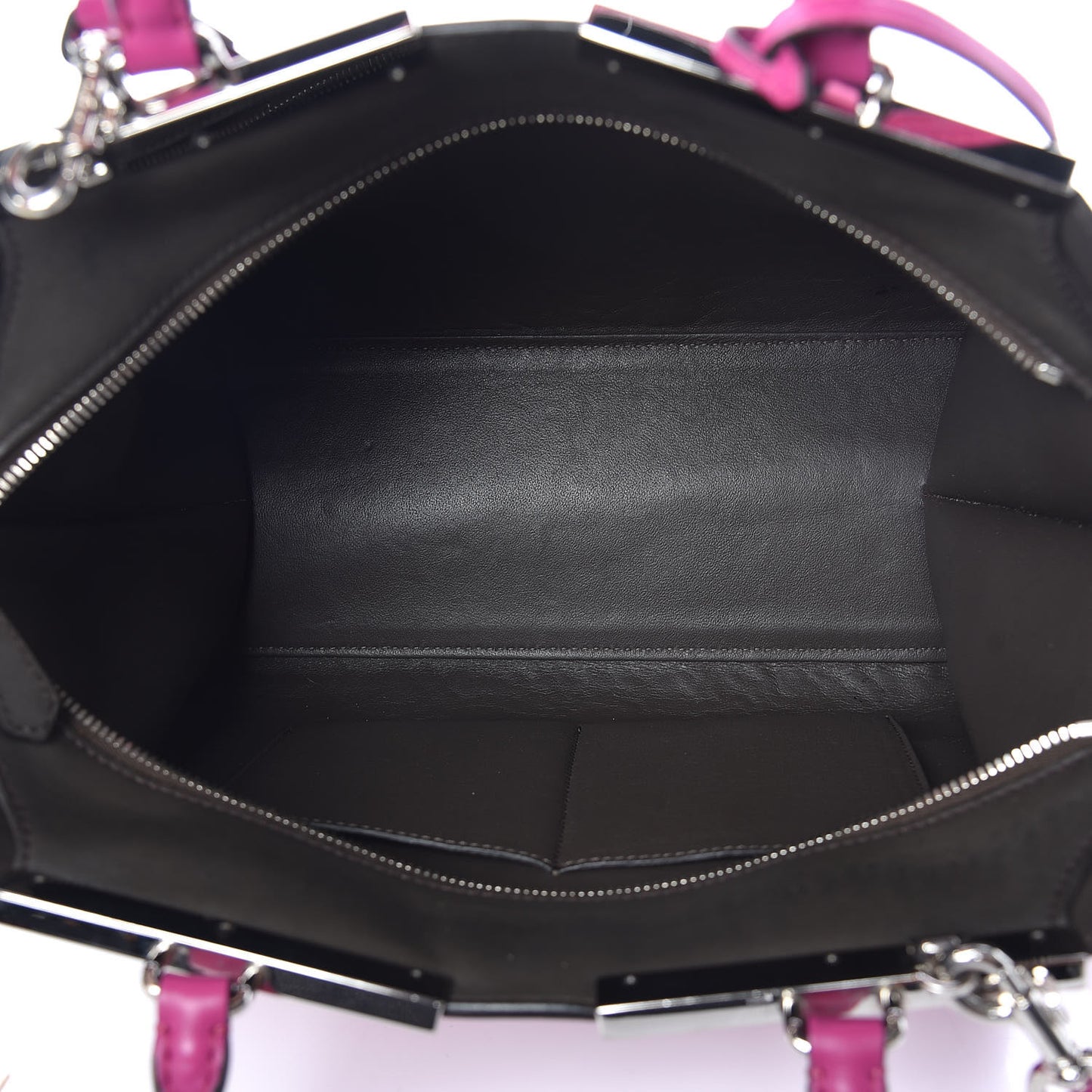 Vitello Dolce Shiny Nappa Petite 3Jours Tote Magenta Carbone
