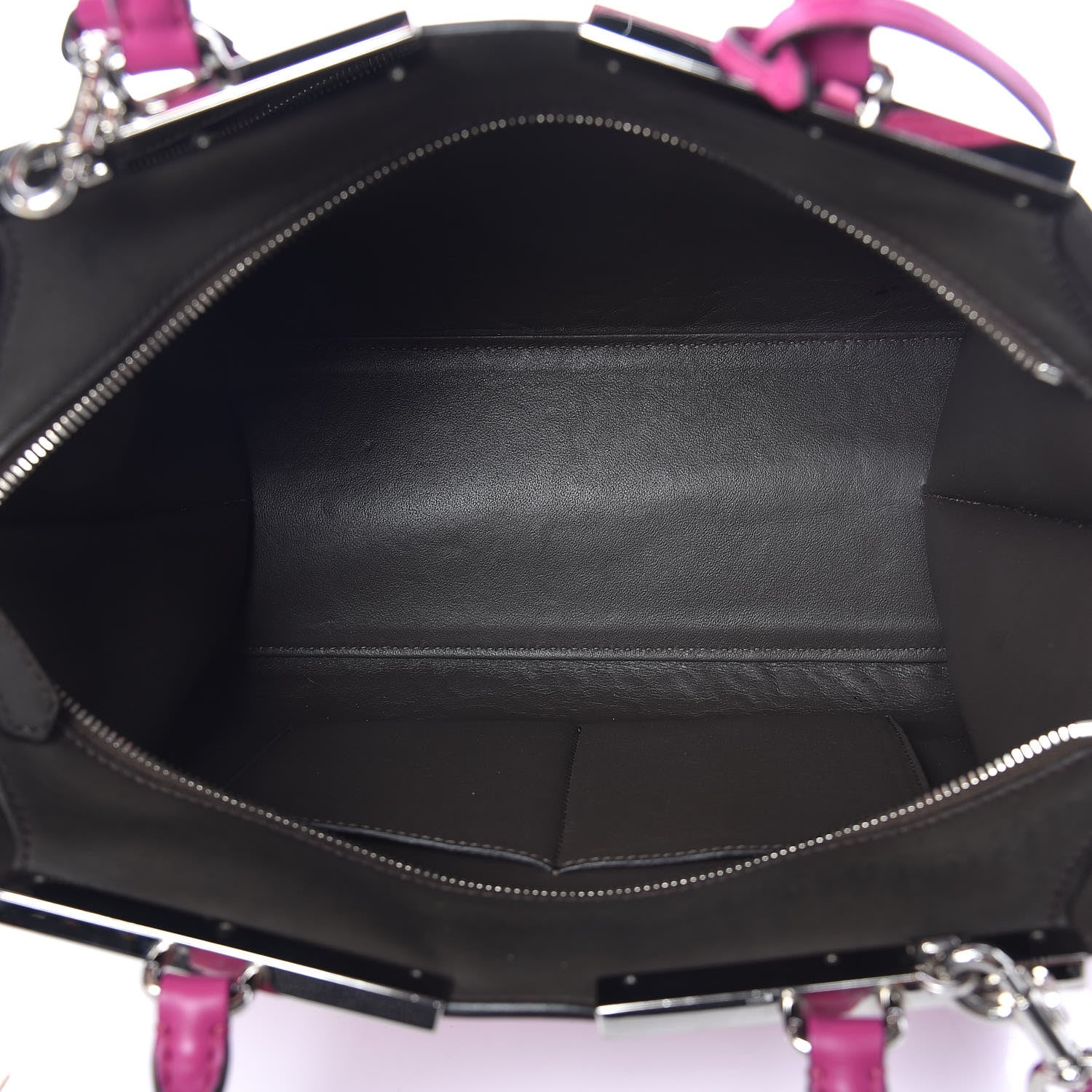 Fendi Vitello Dolce Shiny Nappa Petite 3Jours Tote Magenta Carbone 5 of 9