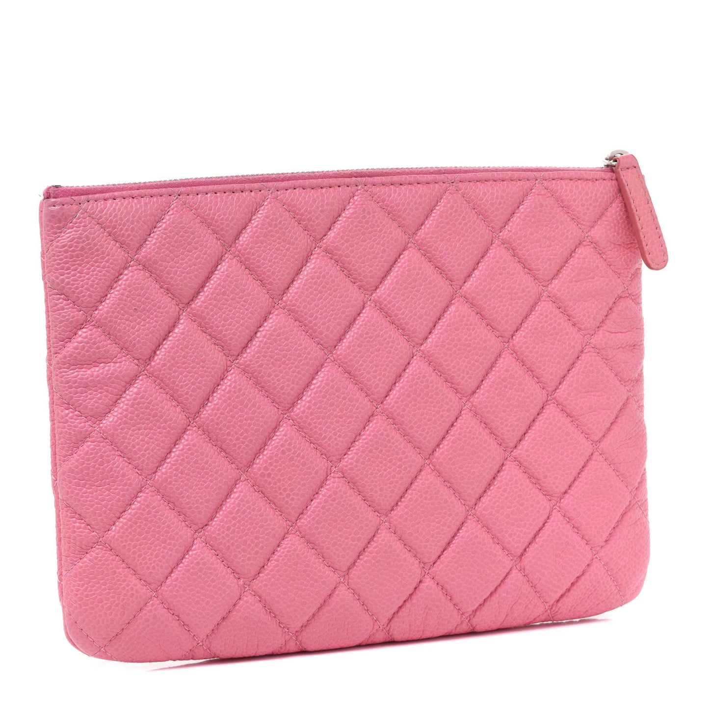 Caviar Quilted Medium Cosmetic Case Pink