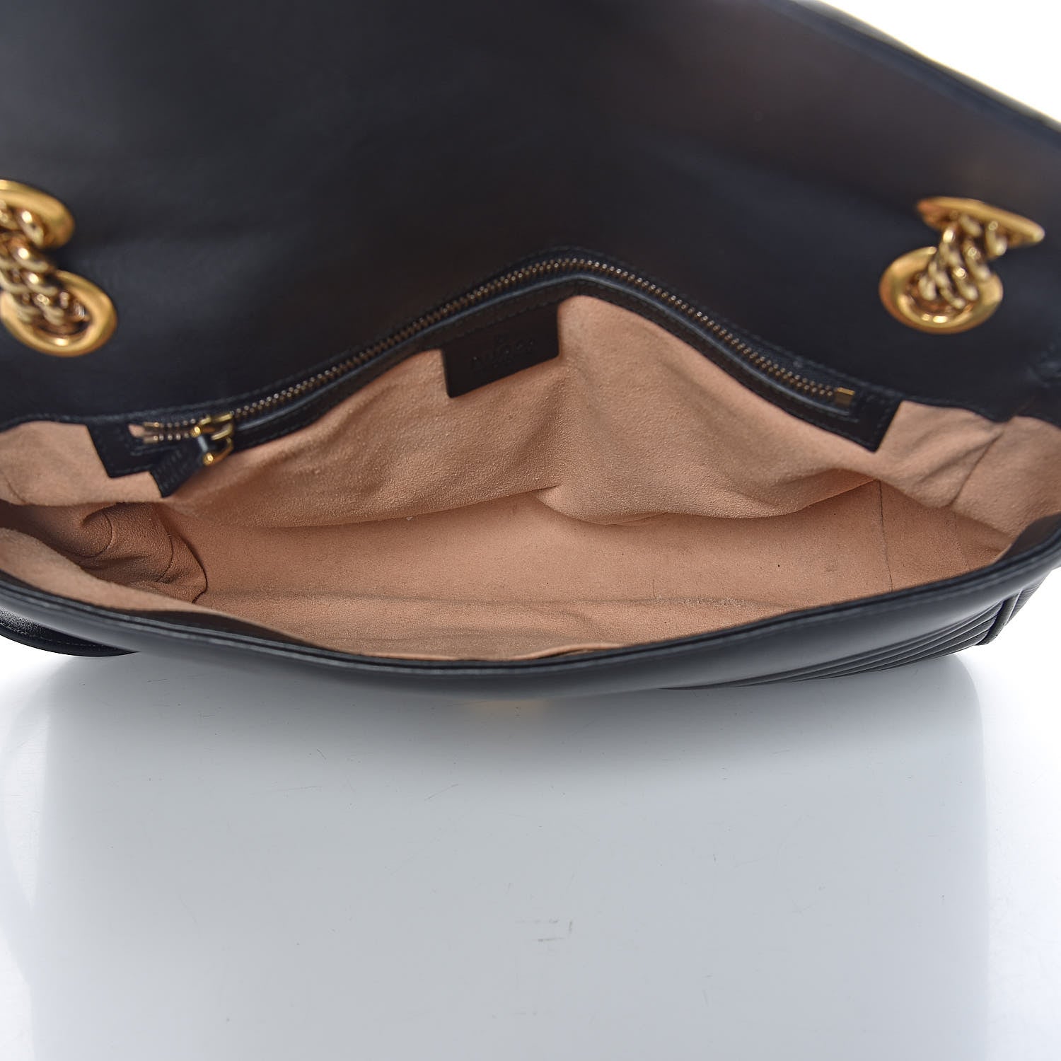 Gucci Calfskin Matelasse Medium GG Marmont Shoulder Bag Black 7 of 14