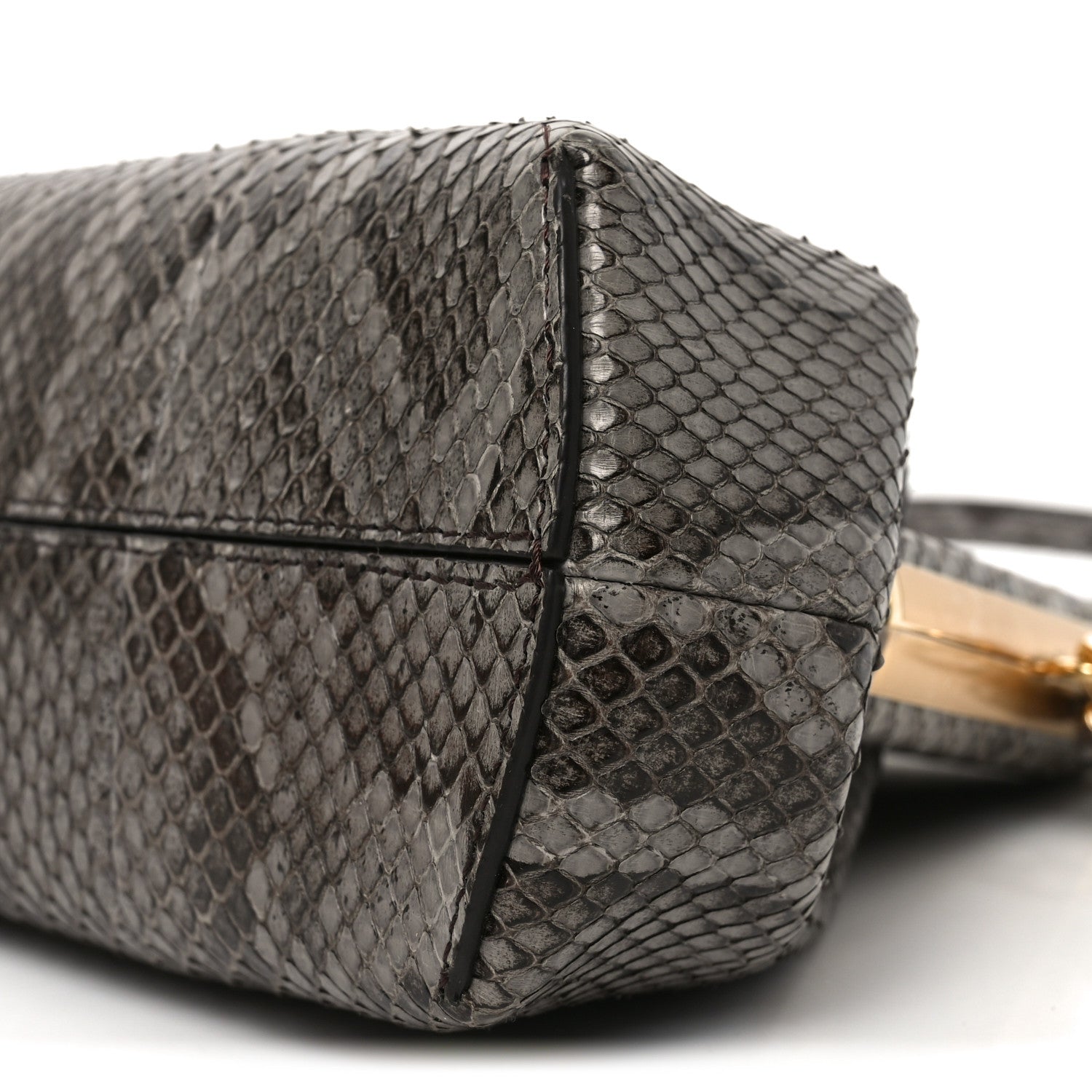 Fendi Snakeskin Small Fendi First Dark Grey 1848221 – FASHIONPHILE