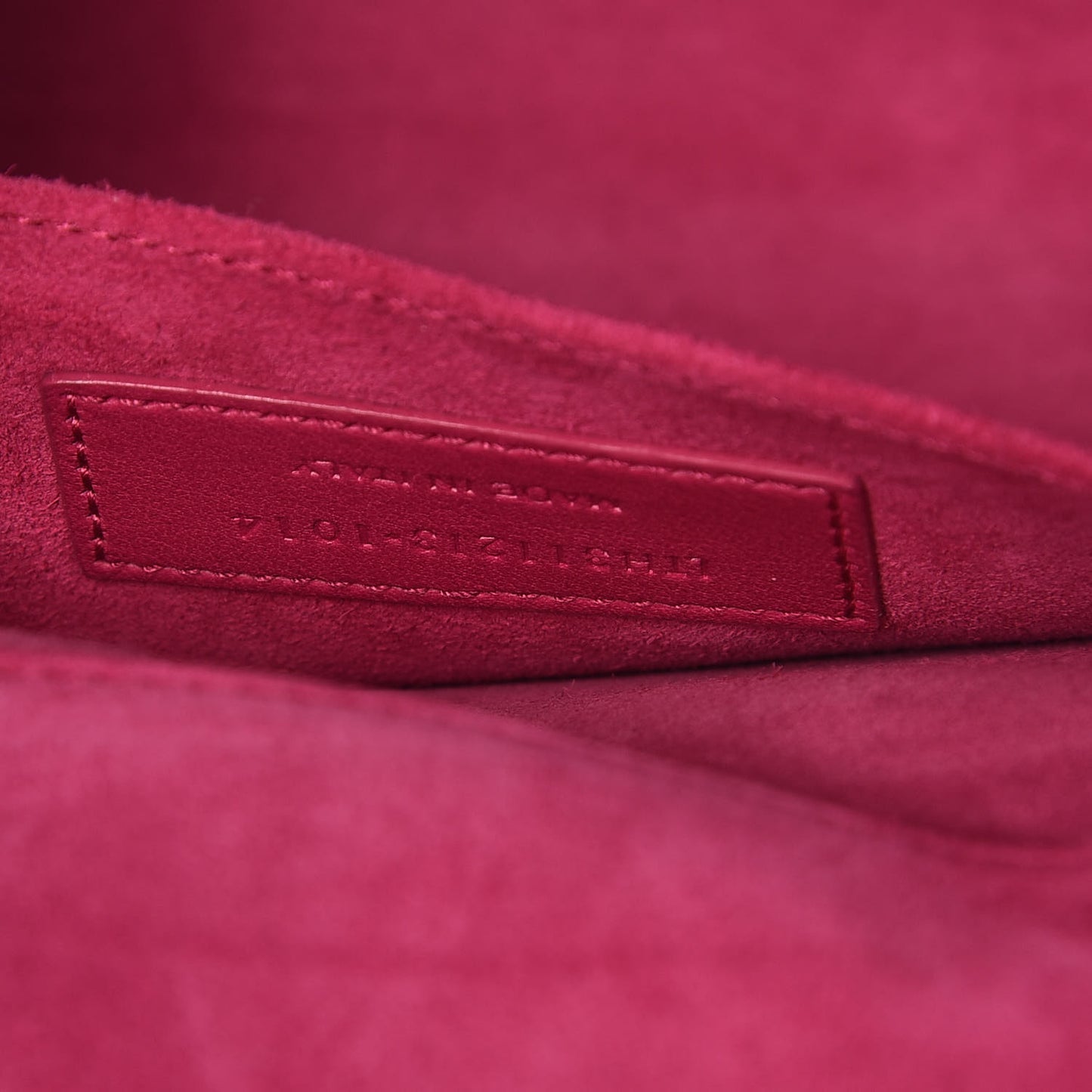 Calfskin Classic Y Ligne Clutch Fuchsia
