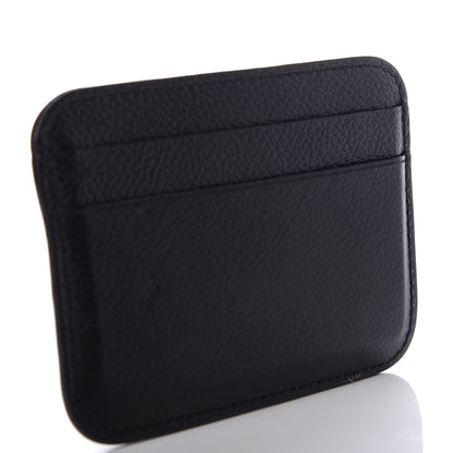 Balenciaga Grained Calfskin Logo Cash Rounded Card Holder Black White 3 of 7