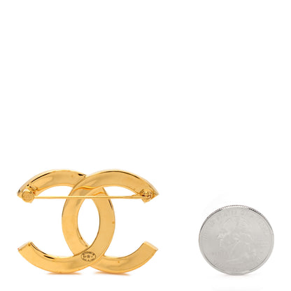 Chanel Metal Paris Button CC Large Brooch Gold 2 of 3