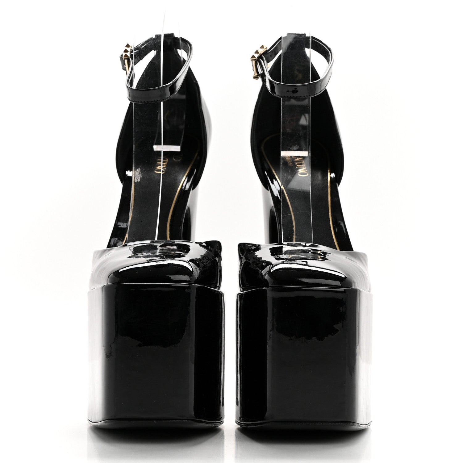 Valentino Garavani Patent DiscoBox 80/180mm Platform Pumps 40.5 Black 2 of 10