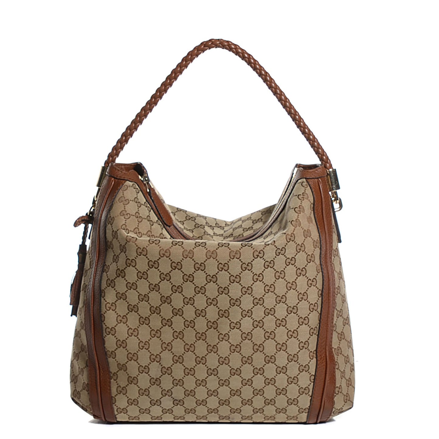 Monogram Cellarius Calfskin Large Bella Hobo Beige Ebony Cuir