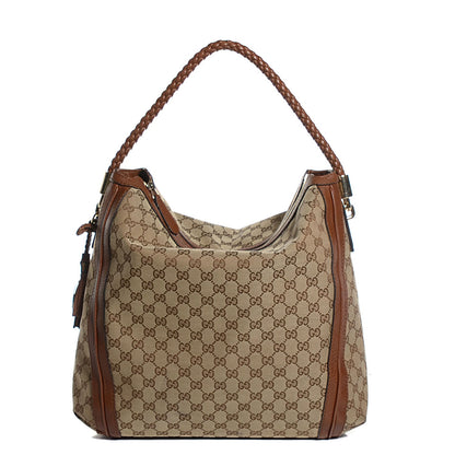 Gucci Monogram Cellarius Calfskin Large Bella Hobo Beige Ebony Cuir 1 of 7
