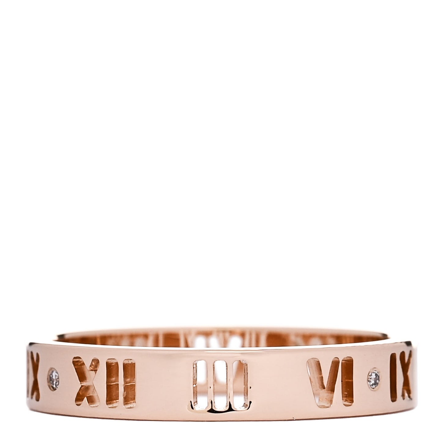 18K Rose Gold Diamond Atlas Pierced Ring 54 7