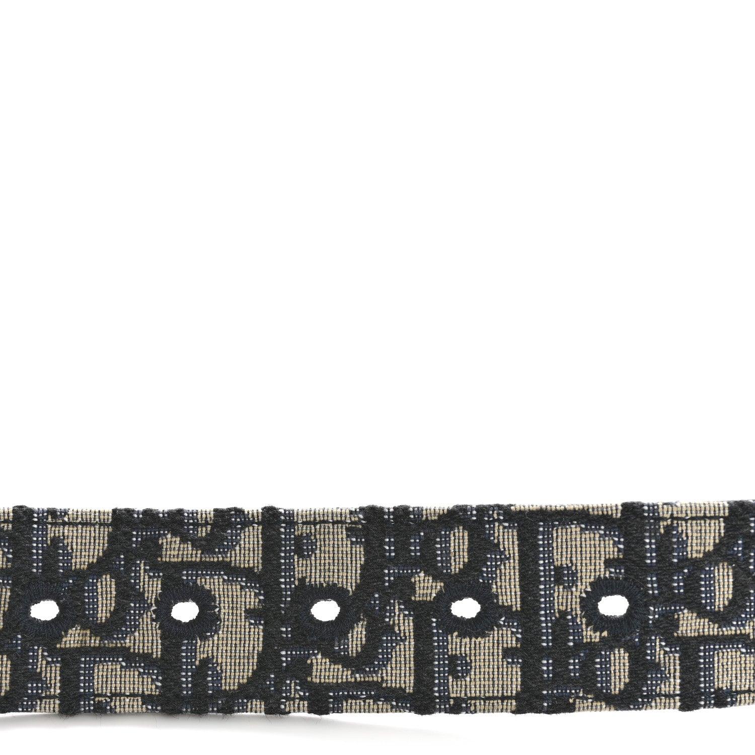 Christian Dior Oblique 35mm Belt 100 40 Beige Blue 3 of 8
