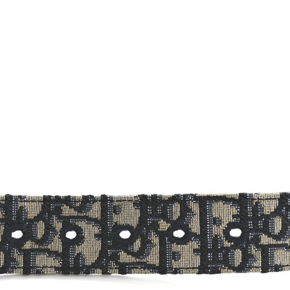 Christian Dior Oblique 35mm Belt 100 40 Beige Blue 3 of 8