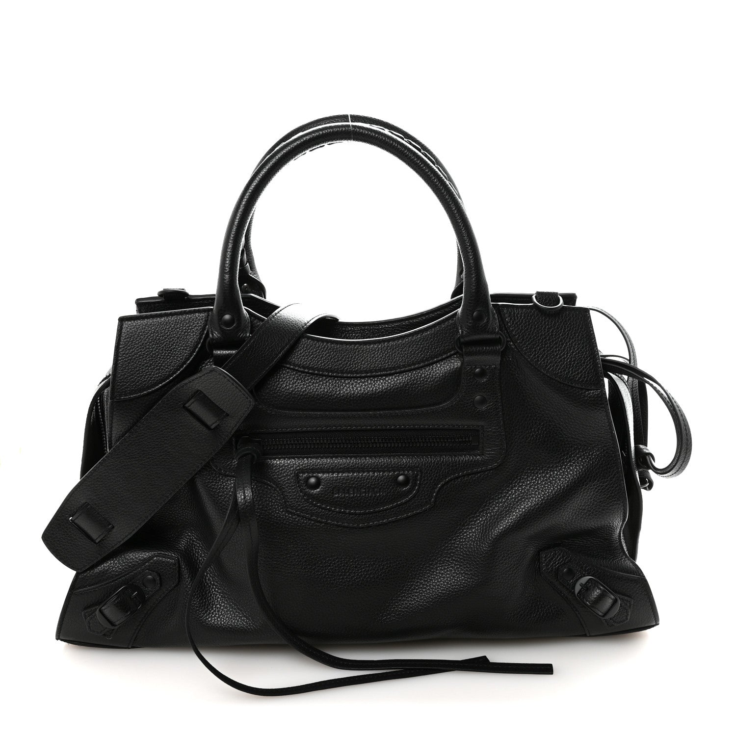 Balenciaga Grained Calfskin Neo Classic Black Hardware Medium City Black 1 of 11