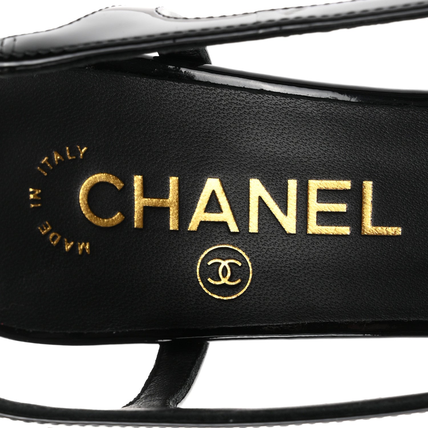 Chanel Patent Calfskin Slingback CC Cutout Pumps 36 Black 8 of 10