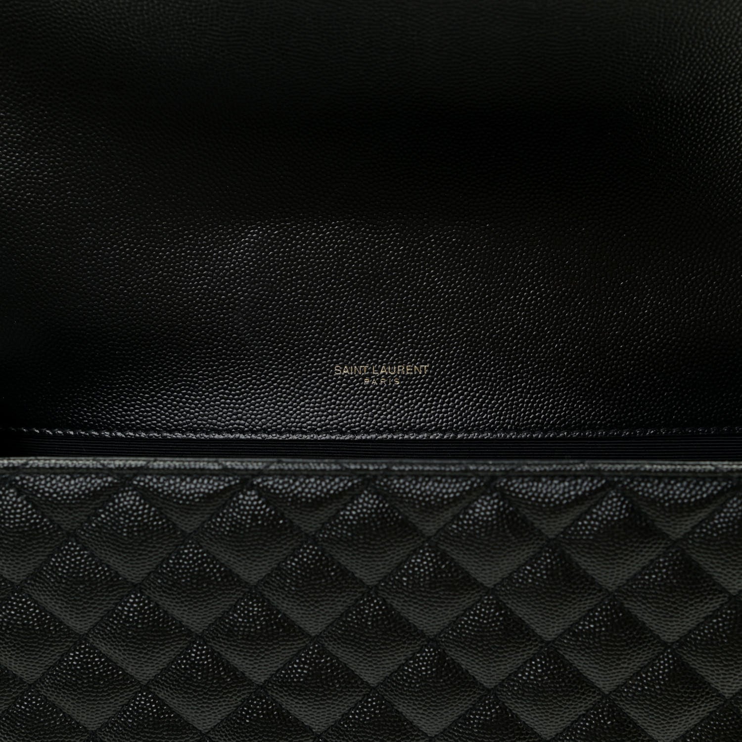 Saint Laurent Grain De Poudre Textured Mixed Matelasse Large Triquilt Monogram Satchel Black 6 of 13