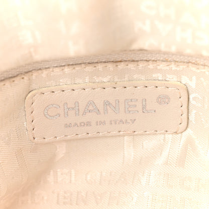 Chanel Distressed Lambskin Vintage Ligne Lady Braid Small Tote White 6 of 13