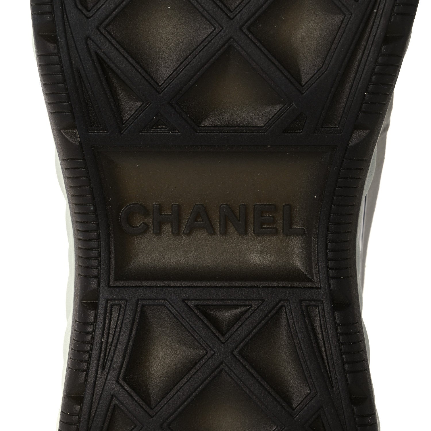 Chanel Fabric Suede Calfskin CC Sneakers 39.5 White Light Grey 6 of 10