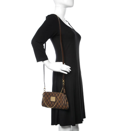 Louis Vuitton Damier Ebene Eva Clutch 2 of 8