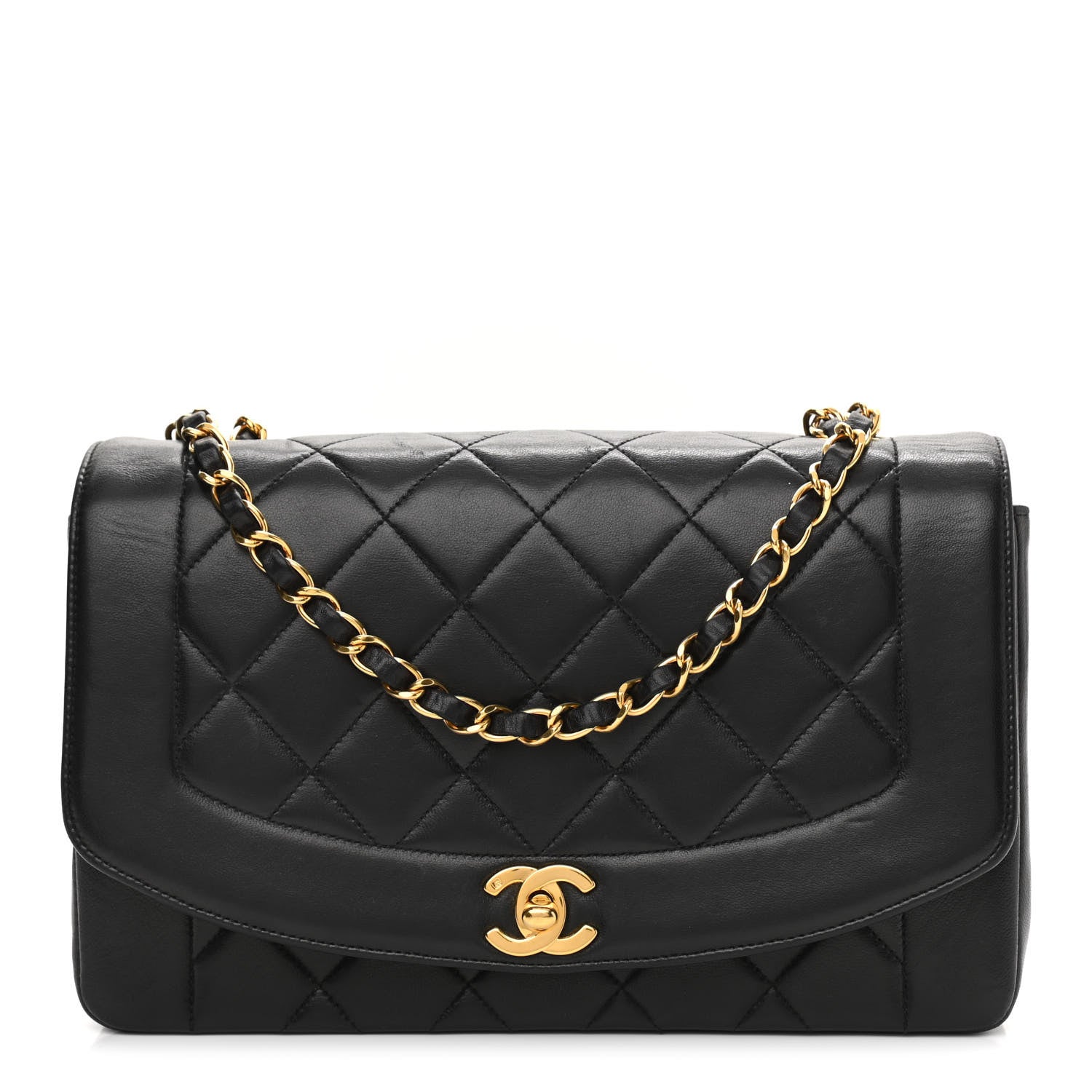 Chanel Lambskin Quilted Medium Single Flap Black 1 of 10
