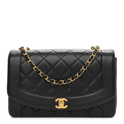 Chanel Lambskin Quilted Medium Single Flap Black 1 of 10