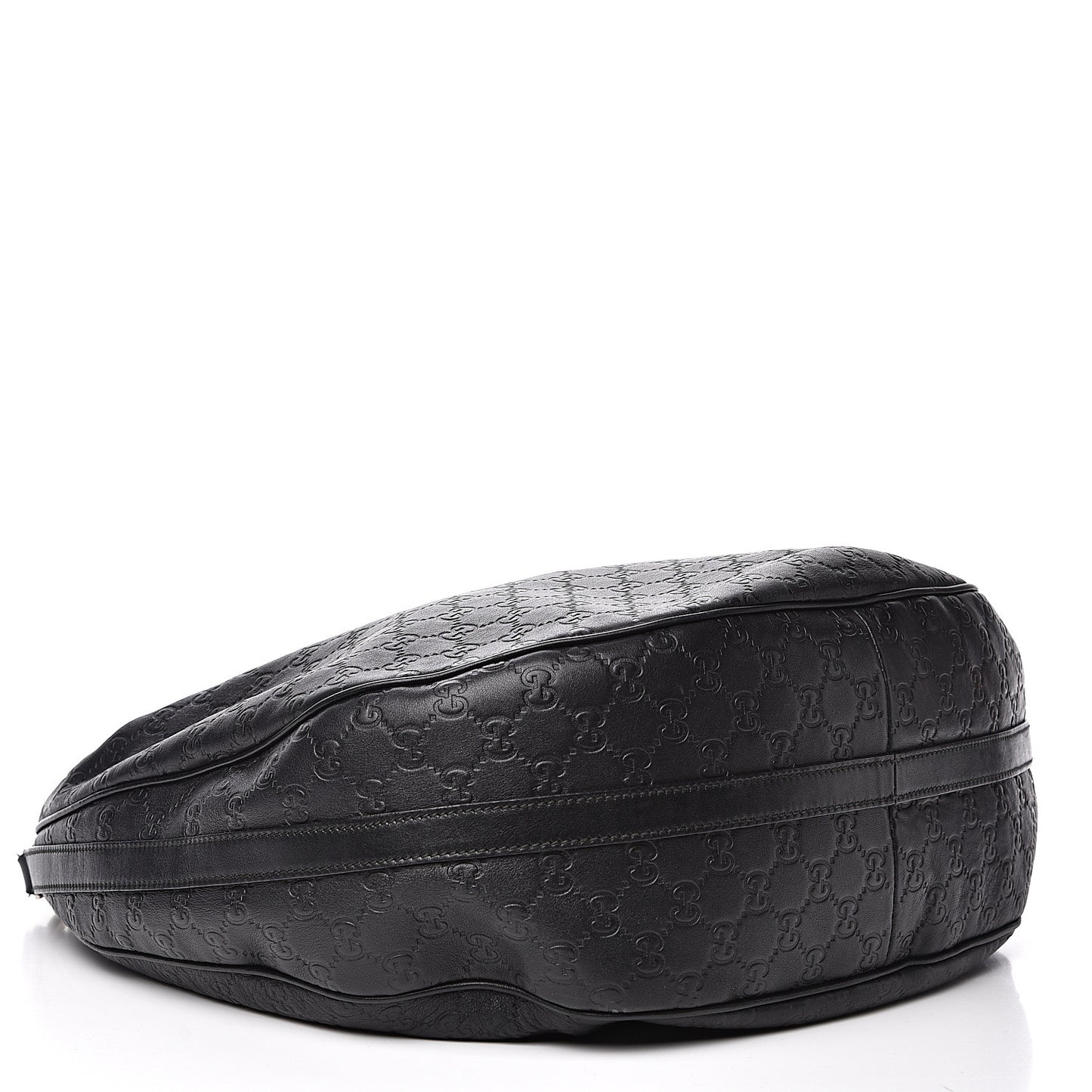 Guccissima Large GG Twins Hobo Black