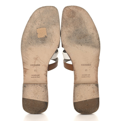 Hermes Calfskin Amore Sandals 41 White Naturel 6 of 11