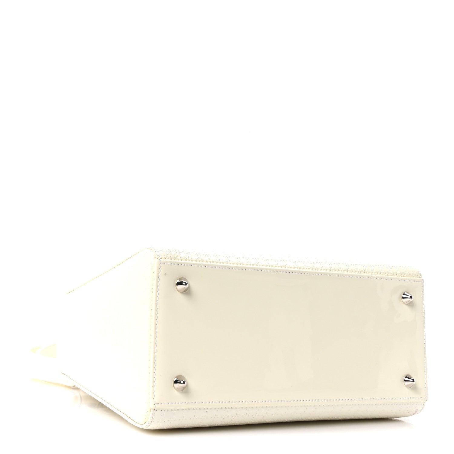 Christian Dior Patent Micro-Cannage Medium Lady Dior White 4 of 10