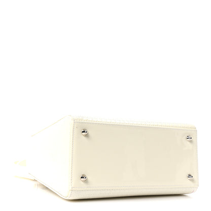 Christian Dior Patent Micro-Cannage Medium Lady Dior White 4 of 10