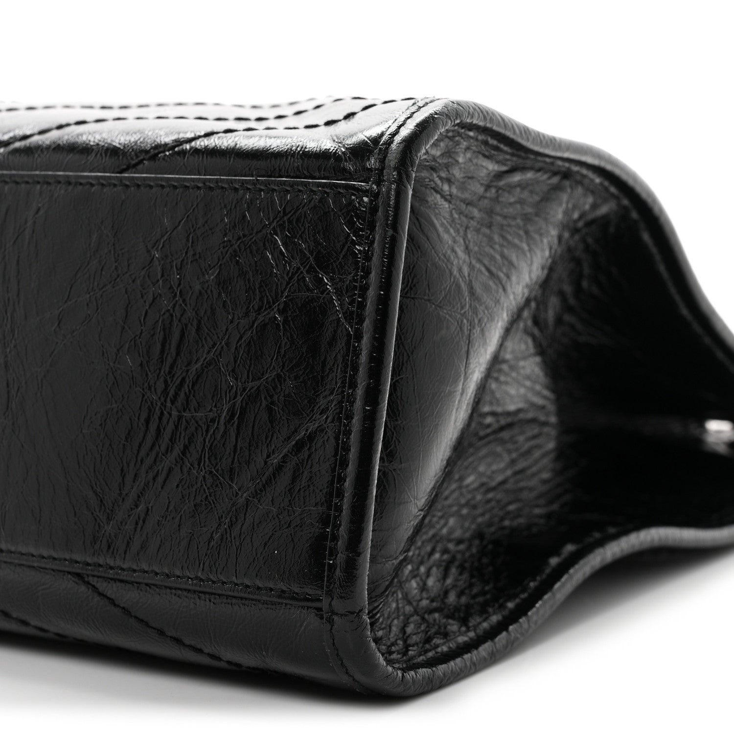 Saint Laurent Crinkled Calfskin Matelasse Monogram Large Niki Shopper Tote Black 10 of 11