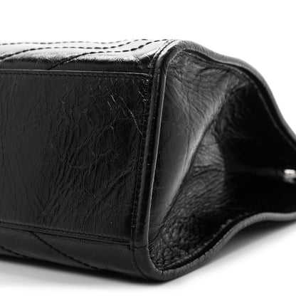 Saint Laurent Crinkled Calfskin Matelasse Monogram Large Niki Shopper Tote Black 10 of 11