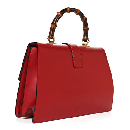 Gucci Moon Calfskin Web Large Dionysus Bamboo Top Handle Bag Hibiscus Red 3 of 17