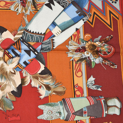 Hermes Cashmere Silk Kachinas Shawl 140 5 of 7