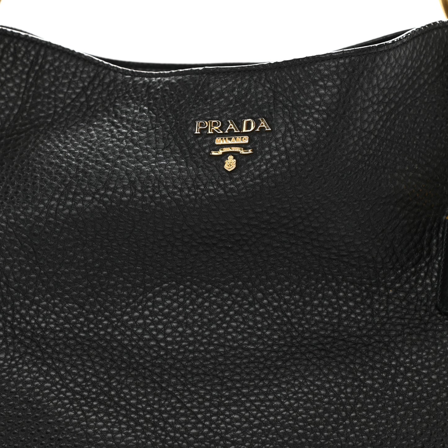 Vitello Daino Hobo Black