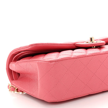 Chanel Caviar Quilted Medium Double Flap Pink 9 of 10
