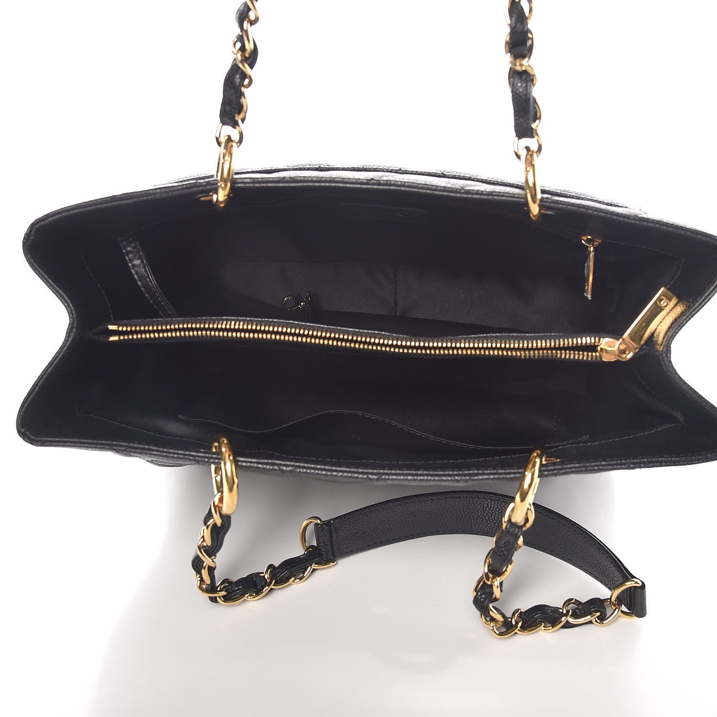Caviar Quilted Grand Shopping Tote GST Black