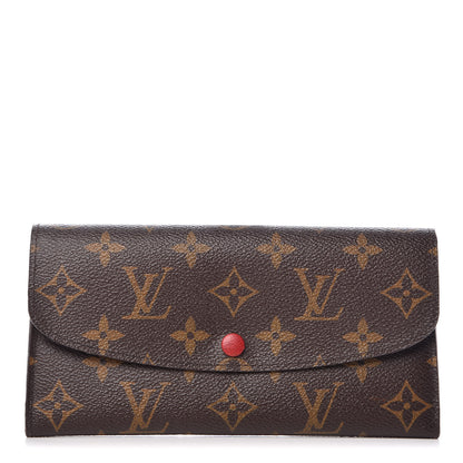 Louis Vuitton Monogram Emilie Wallet Red 1 of 10