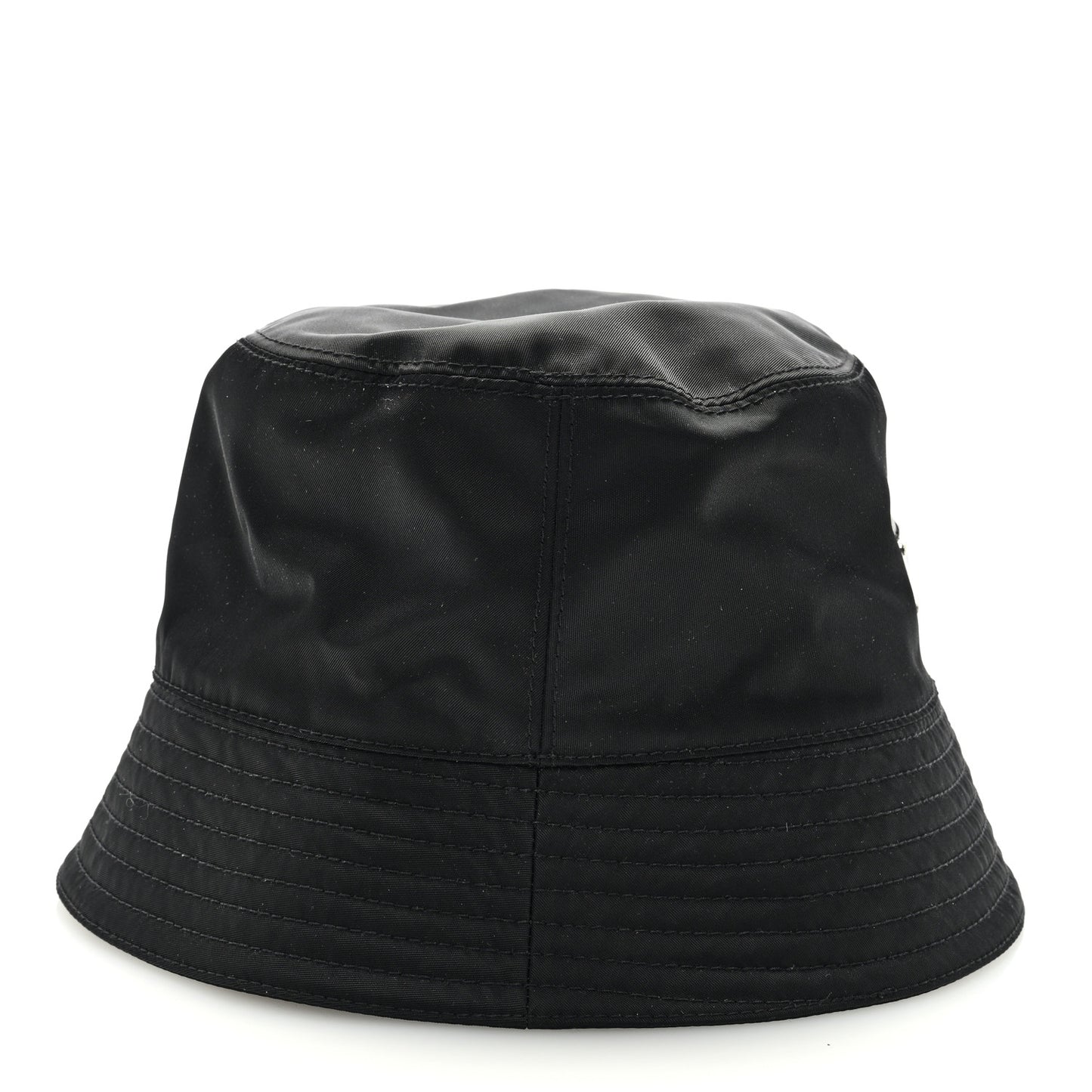 Re-Nylon Metal Triangle Logo Womens Bucket Hat S Black