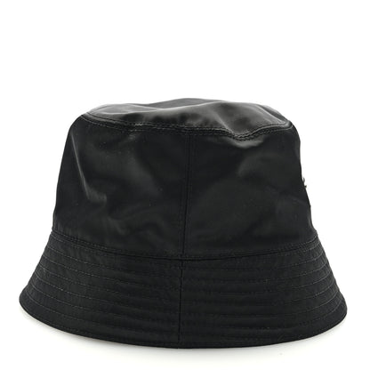 Prada Re-Nylon Metal Triangle Logo Womens Bucket Hat S Black 5 of 7
