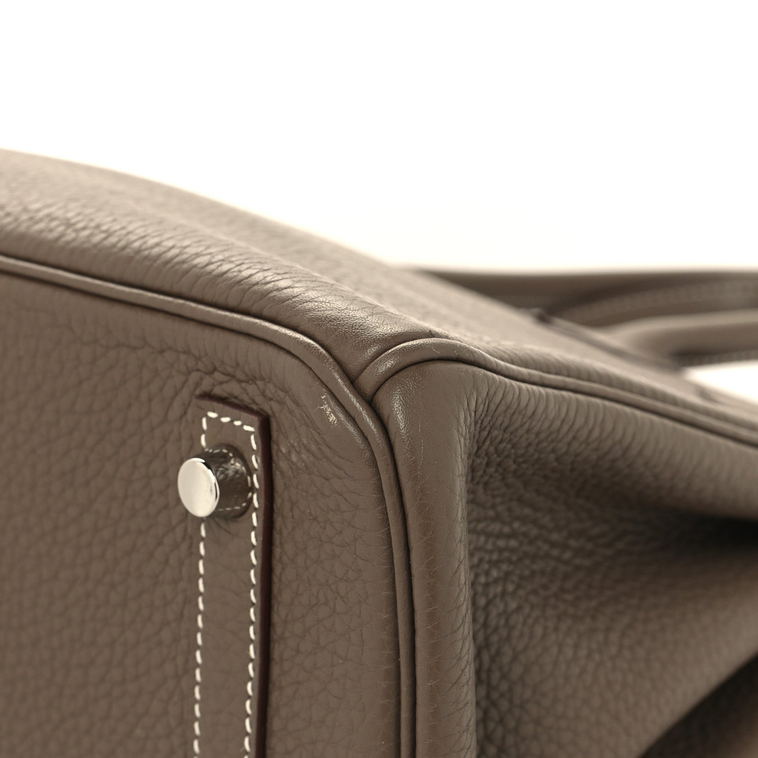 Hermes Taurillon Clemence Birkin 30 Etoupe 12 of 13