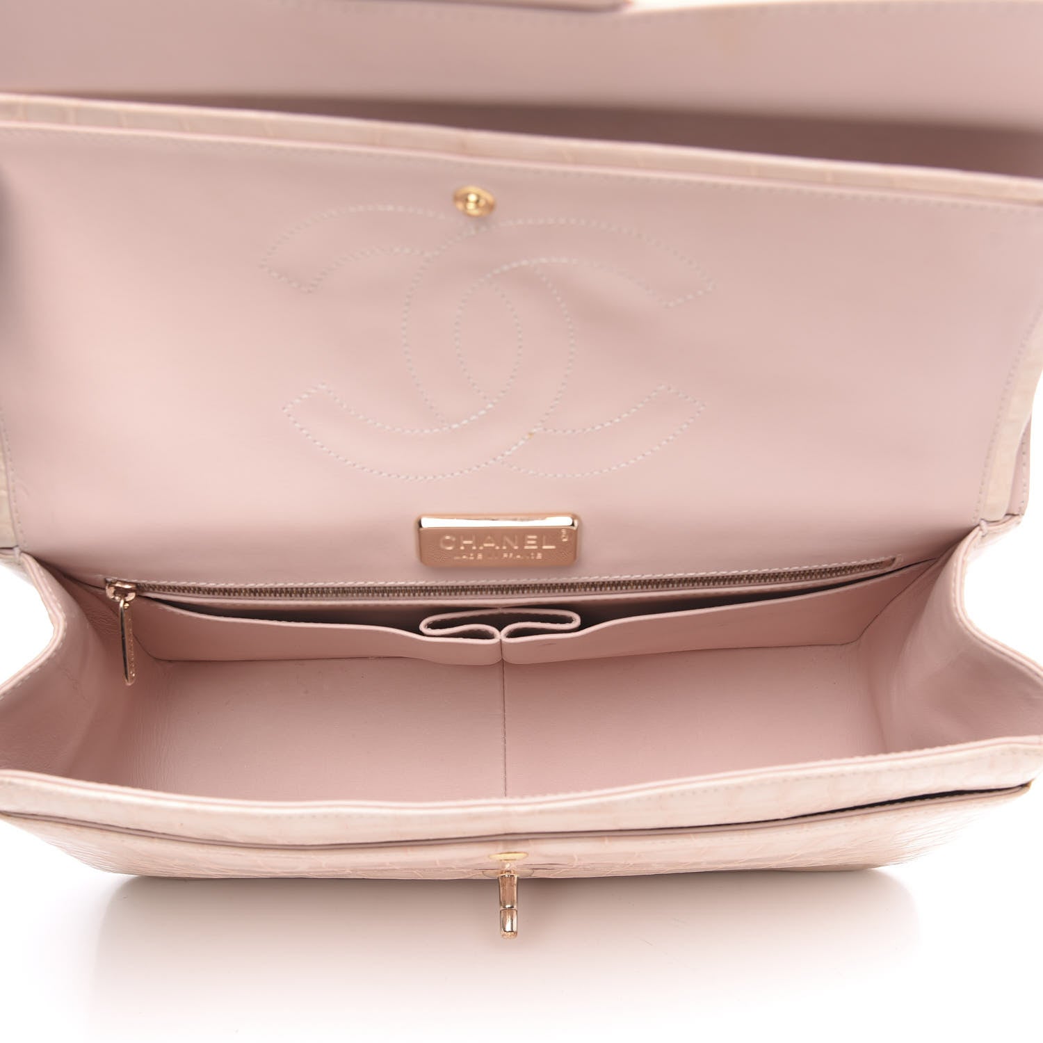 Chanel Alligator Jumbo Double Flap Light Pink 5 of 16