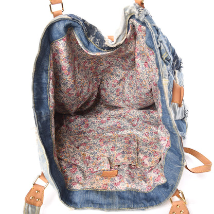 Louis Vuitton Denim Patchwork Cabby Tote Blue 5 of 16