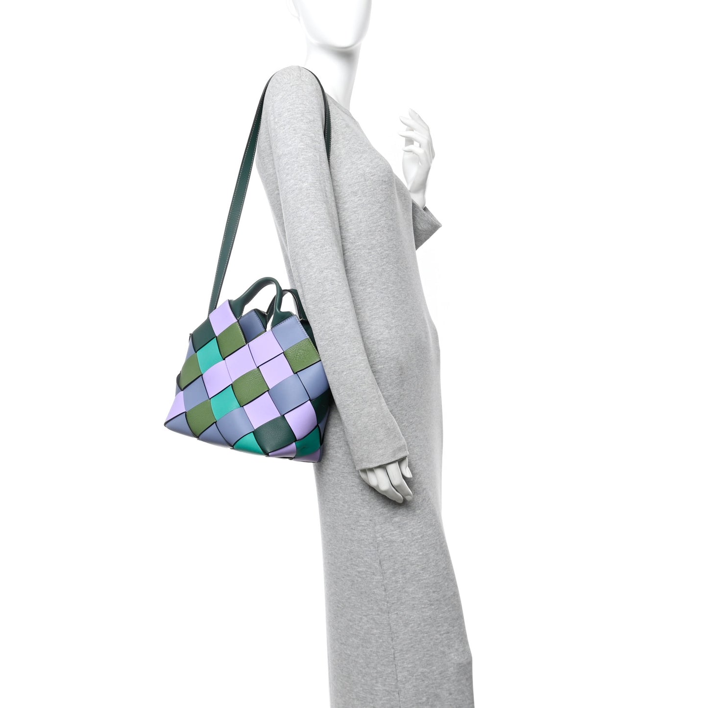 Calfskin Woven Small The Surplus Collection Basket Bag Multicolor