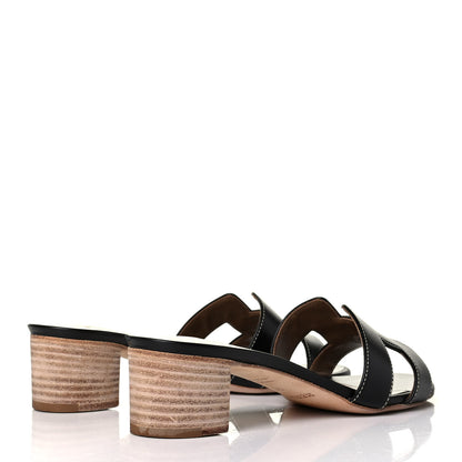 Hermes Calfskin Oasis Sandals 36 Black 3 of 6