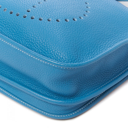 Hermes Taurillon Clemence Evelyne III PM Blue Jean 4 of 8