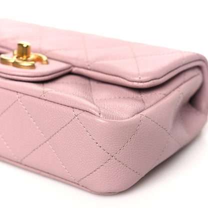 Chanel Caviar Quilted Mini Rectangular Sweetheart Flap Lilac 10 of 11