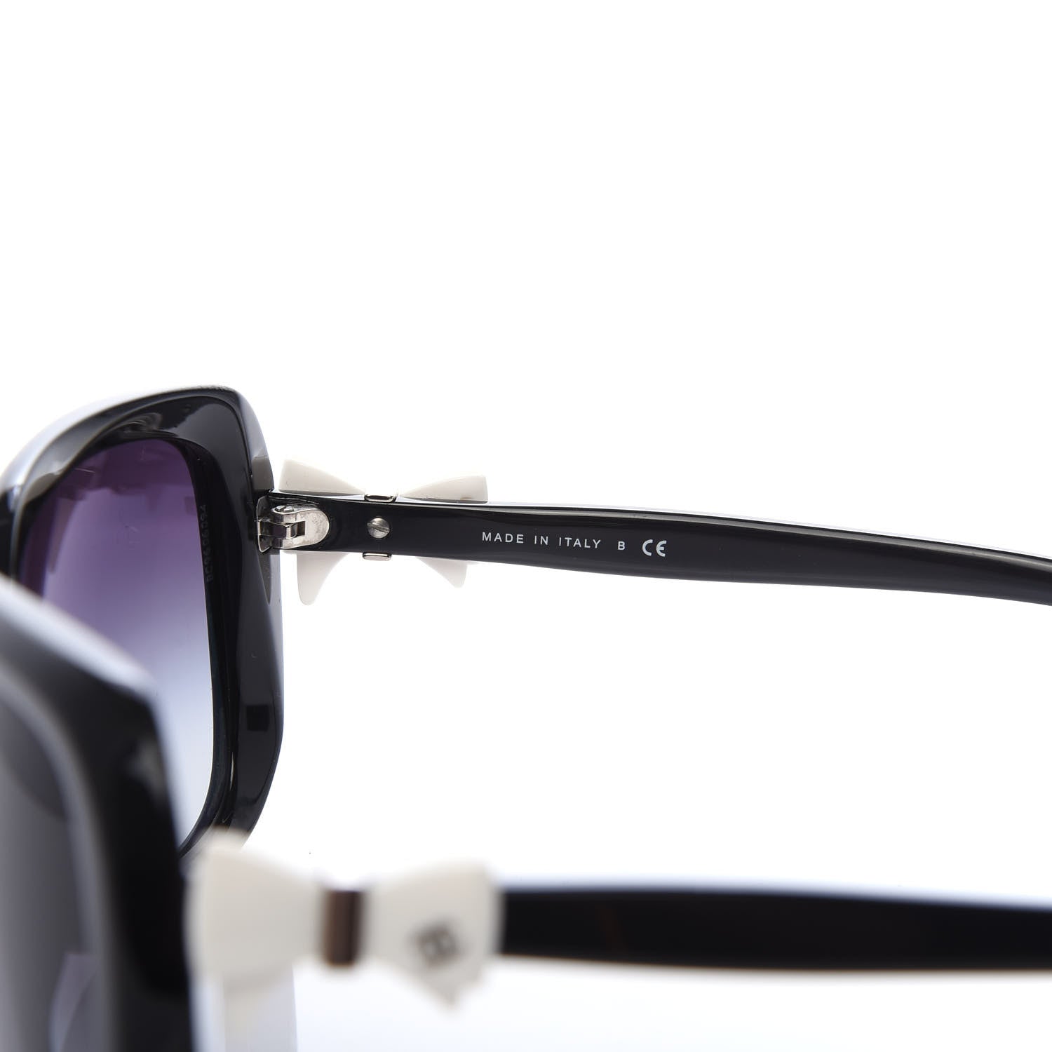 Chanel CC Bow Sunglasses 5171 Black White 6 of 8
