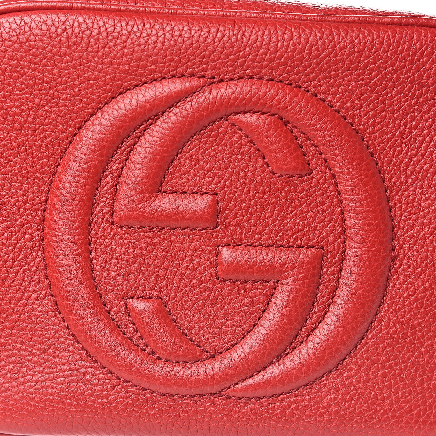 Gucci Pebbled Calfskin Small Soho Disco Bag Tabasco Red 10 of 10