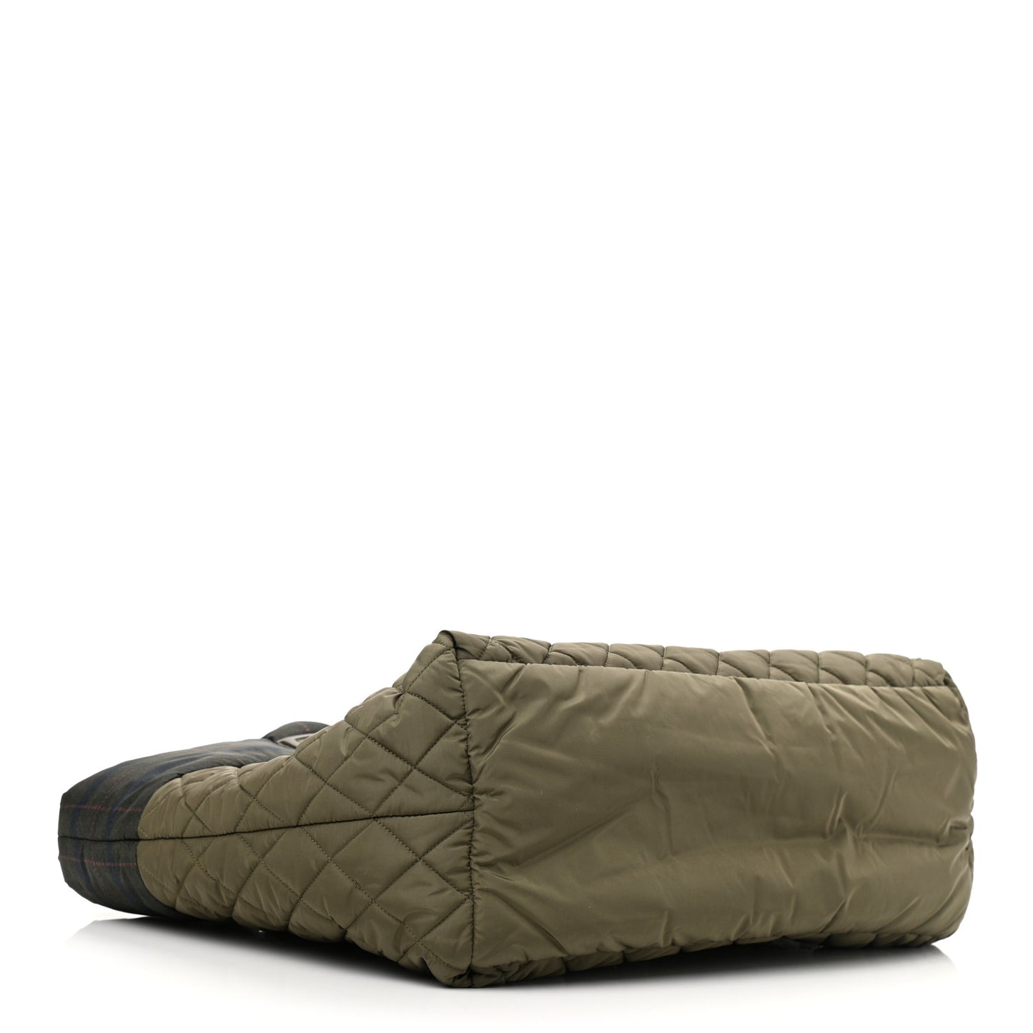Nylon Quilted Large Coco Cocoon Tote Khaki