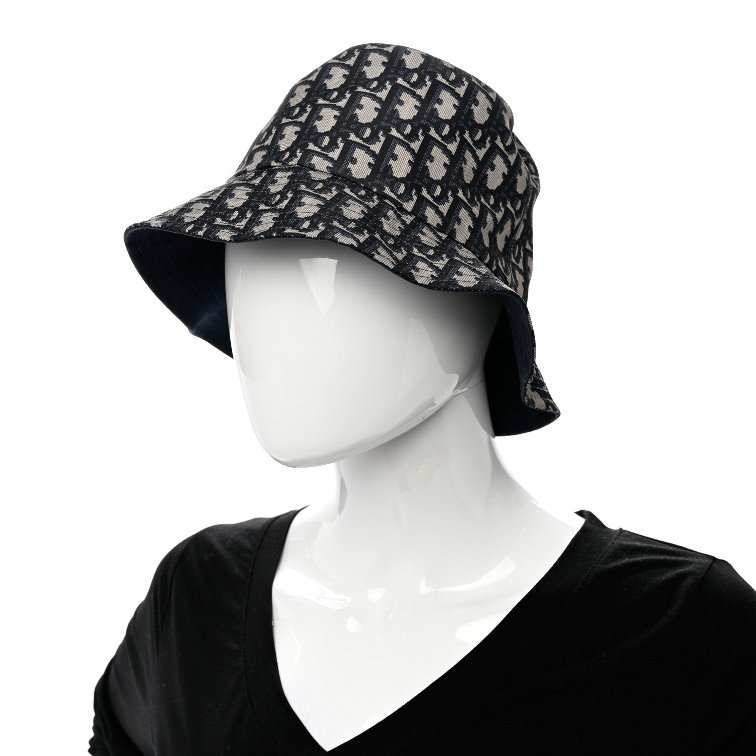 Christian Dior Oblique Reversible Teddy-D Brim Bucket Hat Blue 2 of 7