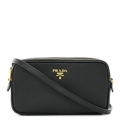 Prada Saffiano Mini Camera Crossbody Bag Black 1 of 10